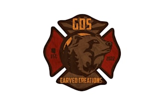 do forestry, art,sculpture,lifestyle,rustic cabin decor logo