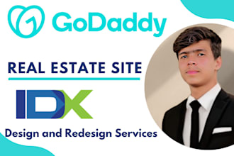 design your godaddy real estate site merging mls, idx