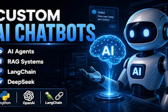 develop custom ai chatbot, rag system, langchain, and gpt 4 ai agents