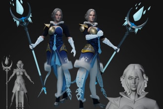 create 3d character model for games or film production