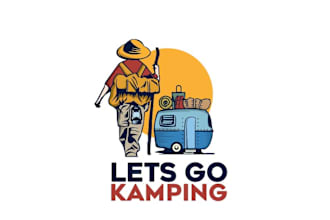 do adventure logo design for camping, outdoor, stickers and travel