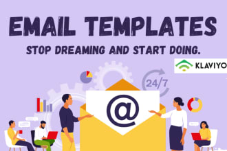 design klaviyo email and newsletter template in 24 hrs