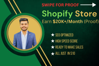 build an automated dropshipping shopify store or shopify website