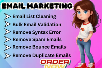 do bulk email validation, verification and email list cleaning service in 24 hrs