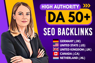 build high da 50 plus dutch nl, canada ca, german de, uk dofollow SEO backlinks