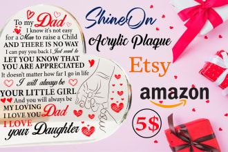 do acrylic plaque gift and message card, necklace design for shineon, etsy