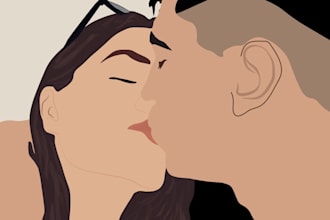 draw a flat and minimalist vector portrait from your photo