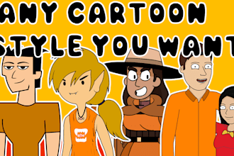 draw you in any cartoon style you want