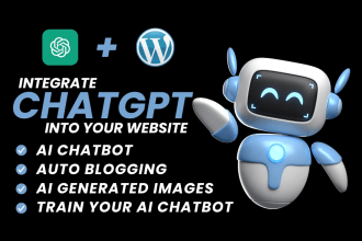 integrate chatgpt openai API in wordpress website for auto blogs and ai chatbot