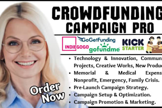 do crowdfunding campaign creation promotion on kickstarter gofundme indiegogo