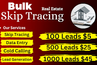 best bulk real estate skip tracing and lead generation