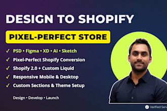 make shopify store from figma, PSD, xd, ai, sketch designs