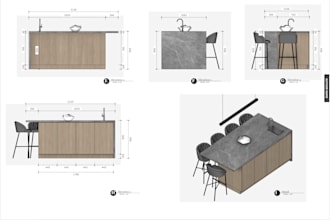 do shop drawings, sections, elevations for interior design