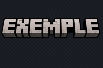 create minecraft title 3d style