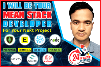 develop mern stack website as mern stack developer  react js node js express js