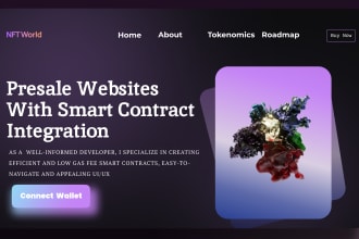 create ico presale website, dapp with presale smart contract integration