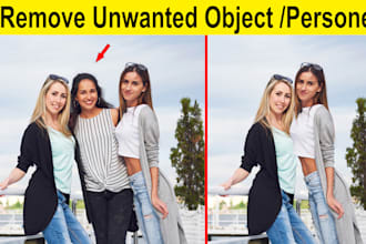 do add or remove person, object, text, logo from photo and image editing