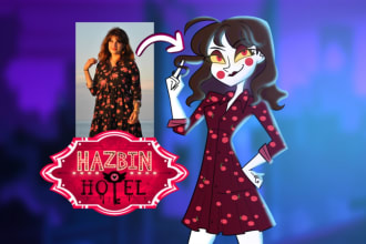 draw you or your oc in hazbin hotel style