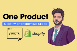 create branded one product winning shopify dropshipping store, shopify website