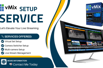 setup and operate vmix for professional live streaming