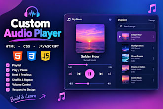 a custom HTML5 audio player with playlist for your website