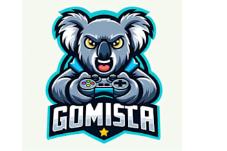 give a high quality koala gaming mascot logo design within 12 hours