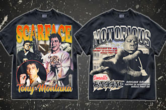 design 90s bootleg old school rap tee shirt
