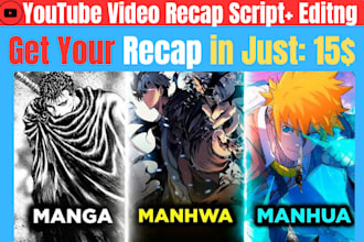 write a professional recap script of anime, manga, manhwa for youtube