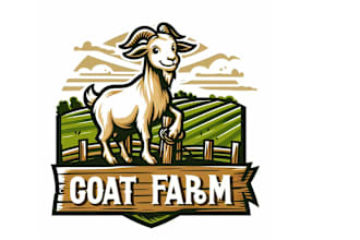 design high quality goat farm mascot logo with unlimited revision