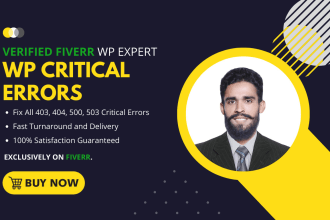 expertly fix 403, 404, 500, 503 critical errors on your wordpress website