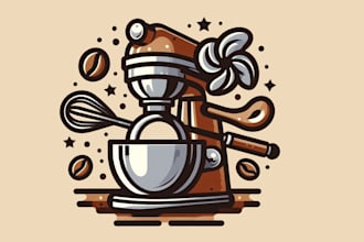 give you high quality coffee mixers mascot logo design for your restaurant