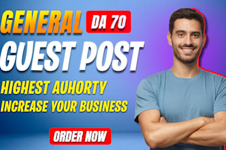 publish general guest post with a high da 60 and DR of 50