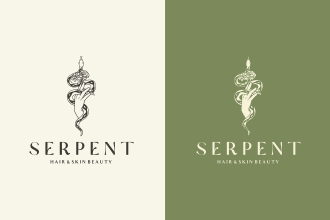 design hand drawn boho minimalist logo