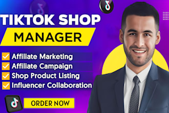 manage tiktok shop and affiliate program for your brand