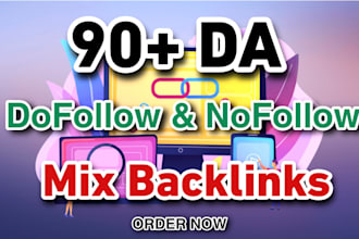 do 90 da dofollow nofollow mix high authority seo backlinks linkbuilding
