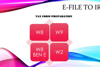 prepare and efile w9, w8 ben, w8 ben e, w2