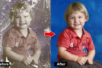 old photo restoration and colorize in 24 hours