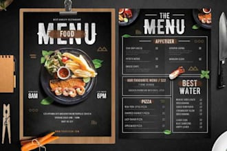 make food menu design, for cafe and resturant