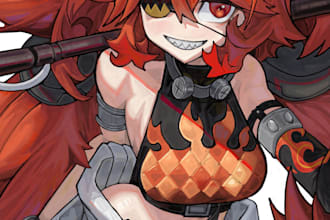 draw anime bust up in 3 day delivery sfw or nsfw