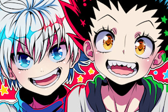 draw anime fanart, manga, original character, pfp with my style