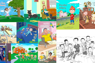 create amazing whimsical story book illustrations