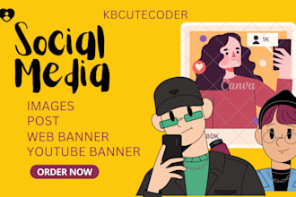 design social media posts and youtube banner