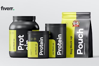 do 3d photo realistic supplement bottle mockup for amazon and websites