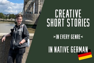 write creative short stories in german