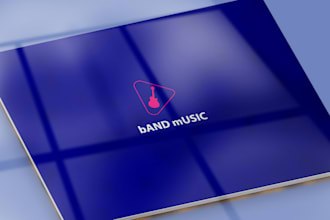 design modern dj, edm, music, band, podcast or entertainment logo
