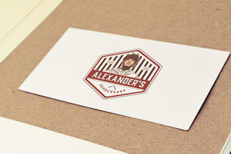give eye catchy vintage tattoo salon barber and barbershop logo