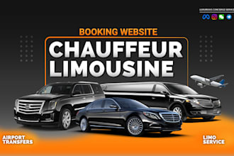 design chauffeur, limousine, and taxi booking websites with reservation