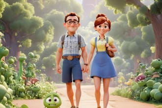 seo  ai image with create disney pixar style generator
