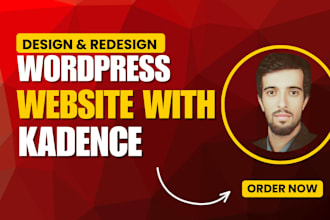 design or redesign wordpress website with kadence blocks