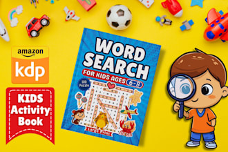 design word search, mazes, sudoku, crossword puzzle activity books for kids kdp